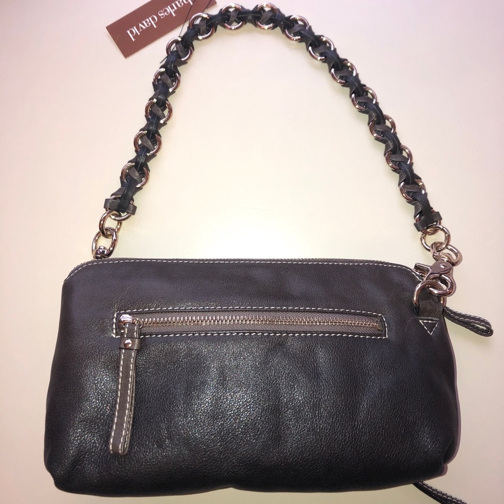 Charles David NWT Ash Brown Leather Shoulder Bag - Picture 4 of 6